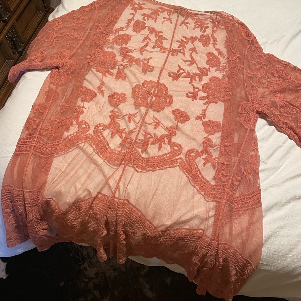 Mid length burnt orange duster